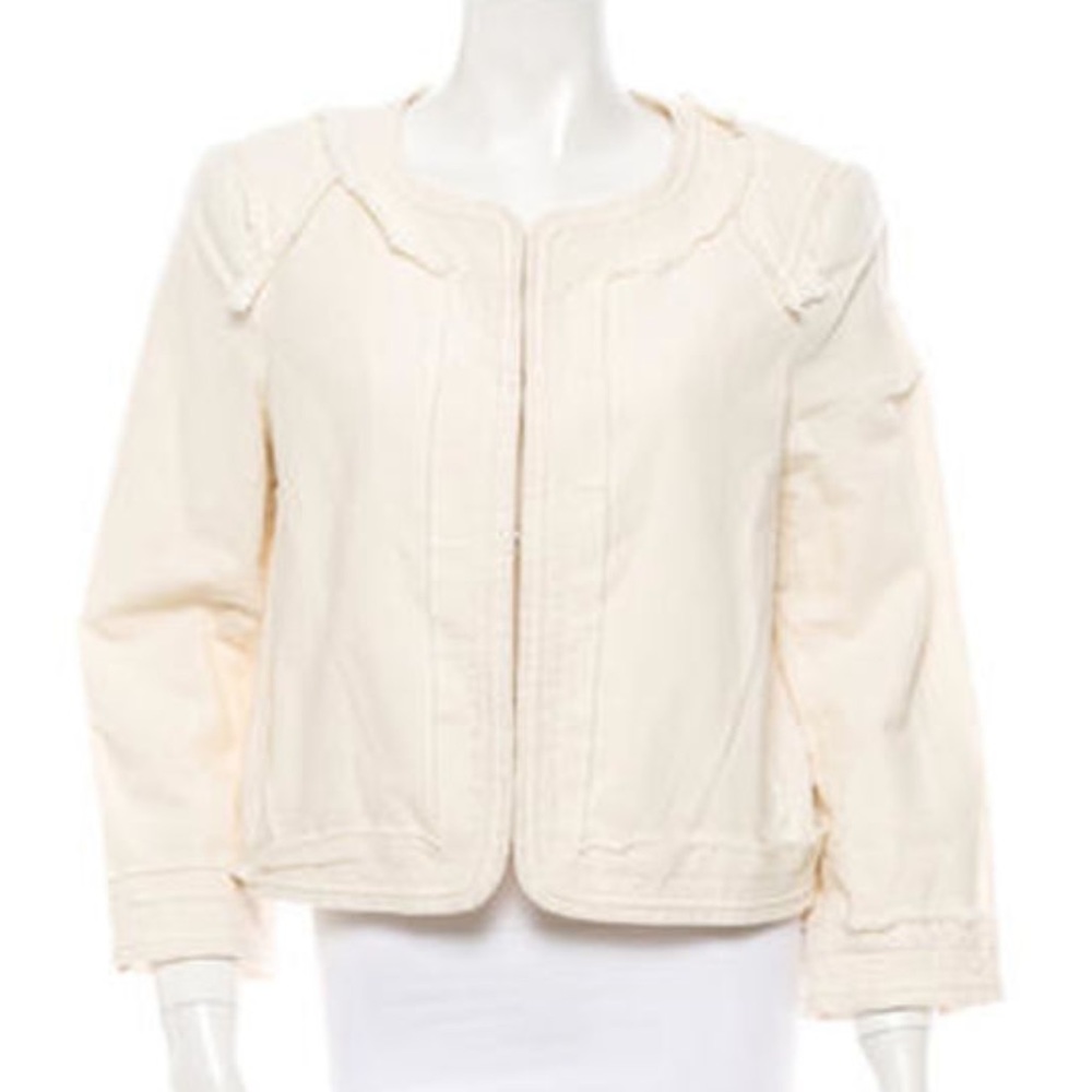 Elizabeth and James Silk-Lined Jacket w/ Raw Trim